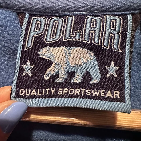 Polar Quality Sportswear Alaska Blue Fleece Zip‎ Up Vest Sz Large Travel Outdoor - Image 3