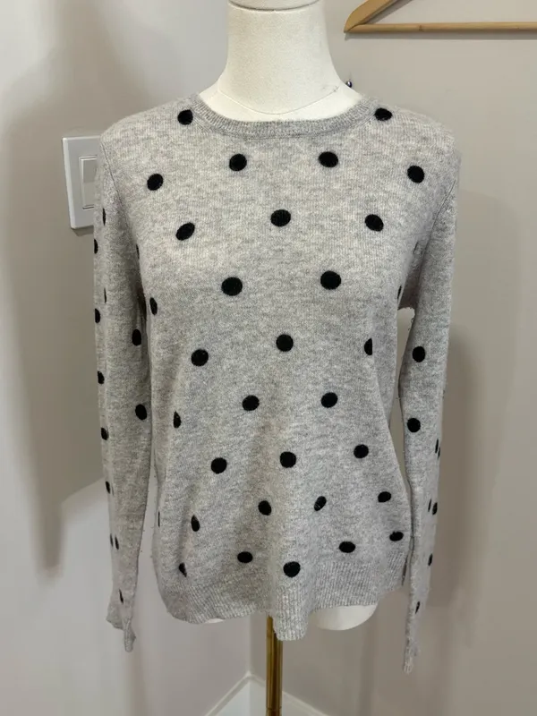 Cynthia Rowley 100%‎ cashmere polka dot sweater M - Image 2