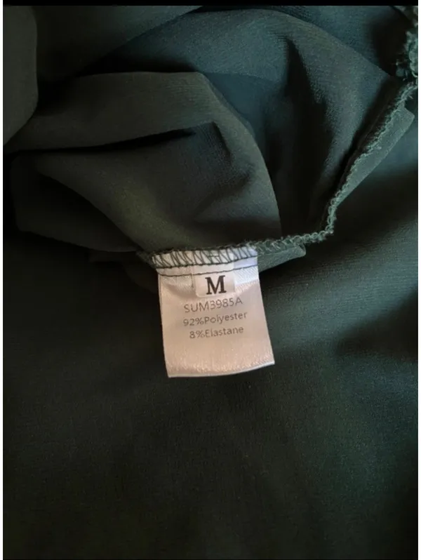 Elegant Strapless‎ Dark Green Satin Maxi Dress - Image 5