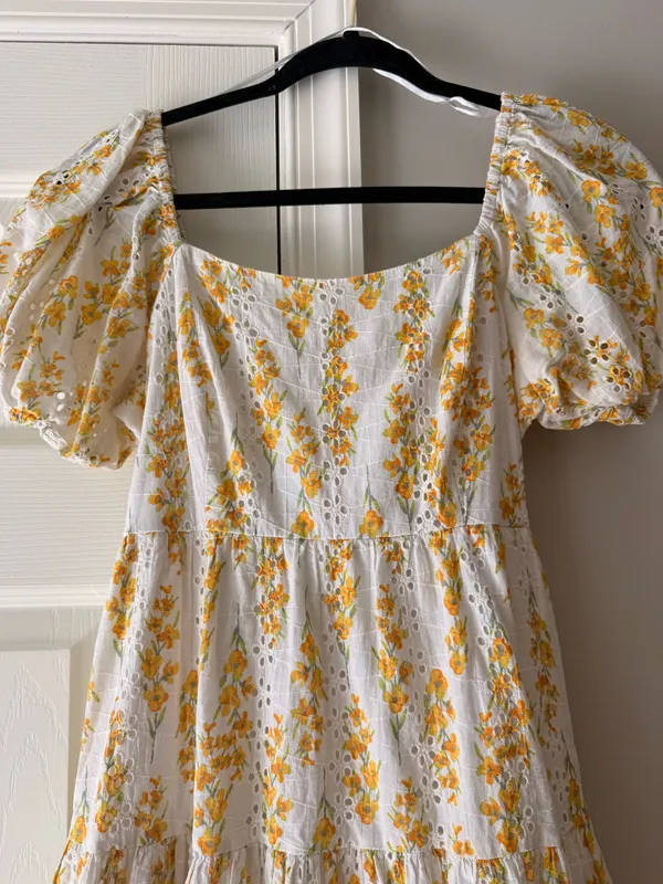 Jessica Simpson yellow floral dress - Image 2