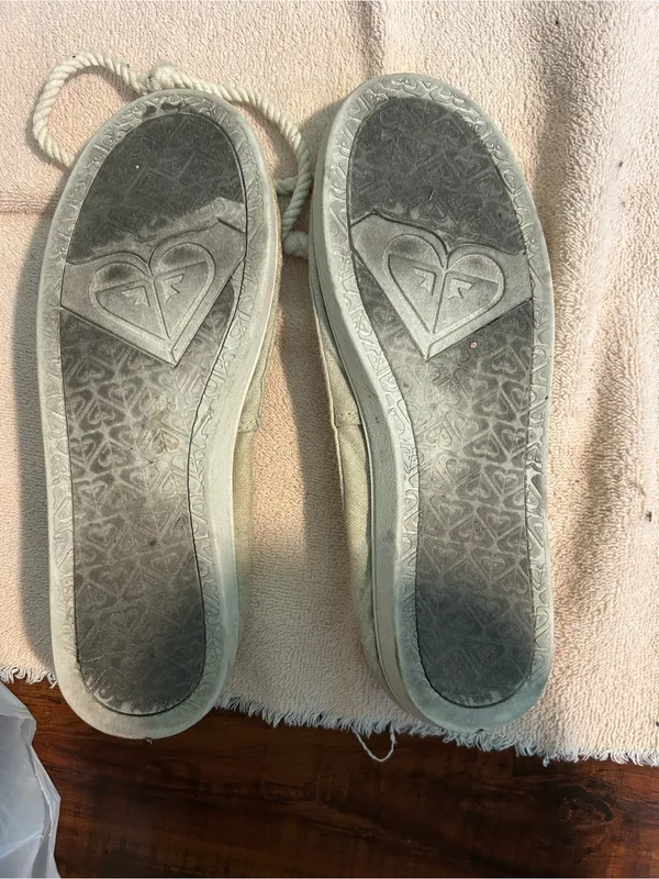 Roxy Cream Canvas Moccasins with Rope Laces - Image 4