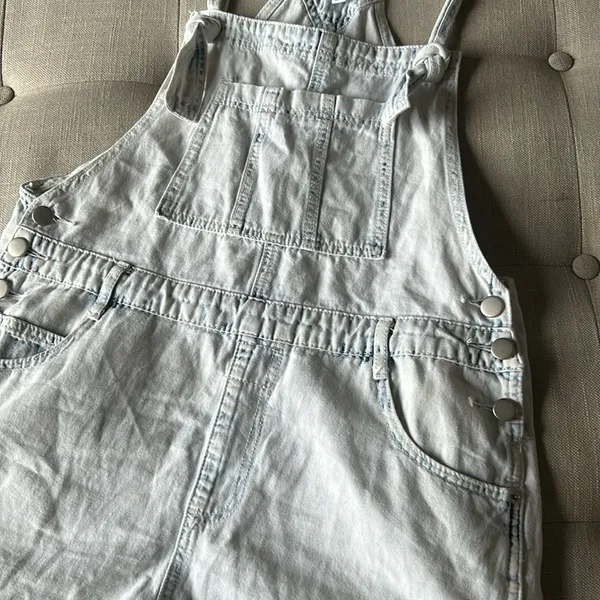 Miou Muse Denim Overall Short One Piece Size Medium Blue - Image 6