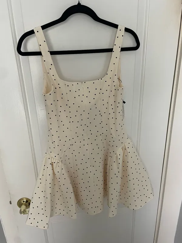 Polka Dot Dress White - Image 5