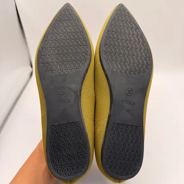 Vivaia Aria Pointed Toe Knit Flats Chartreuse Green Womens Size EU 40/ US 9.5 - Image 8