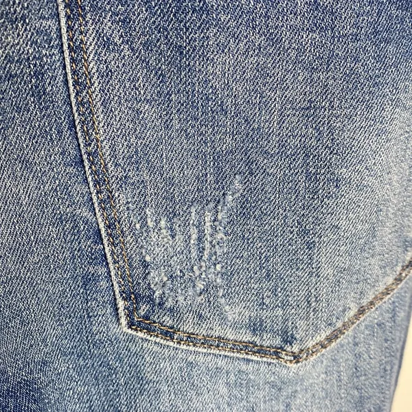 New KanCan Signature Baggy Fit Stretch Distressed Cropped Jeans size 26 - Image 12