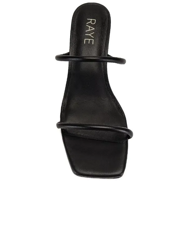 RAYE Etienne Low Heel in Black Leather 10 with Box Womens sandals - Image 3