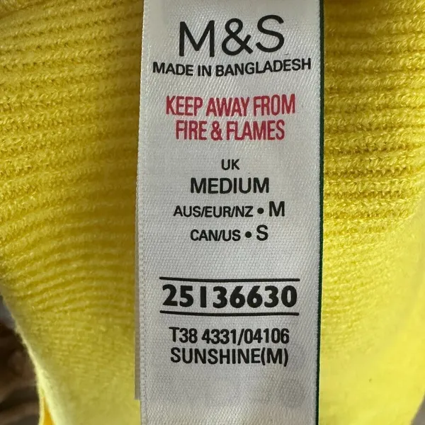 NWOT M&S Womens Autograph Pullover Viscose Blend Sweater in Sunshine Size M Soft - Image 6