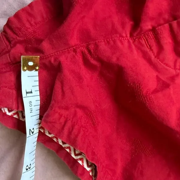 Abercrombie & Fitch Y2K 2000s Vintage Micro Mini Low Rise Booty Bimbo Red Shorts Trendy Elastic Waist PJ Pajama Lounge Boxer Pyjama Hot Pants #Preppy #Summer #Cottagecore #Fairy Bloquette #Summer Sz M Measurement in pics - Image 7