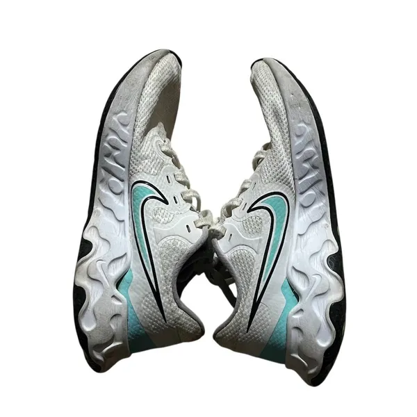Nike Renew Ride 2 Women's Running Shoes Sneakers White Gray Teal Swoosh - Image 3