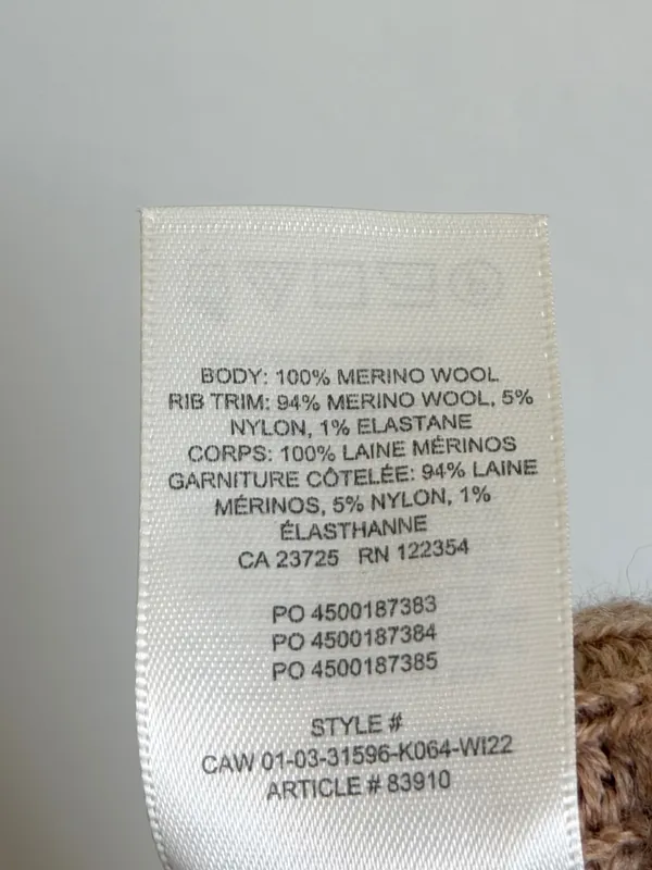 Aritzia Babaton Hazlitt Sweater Vest Size XS Merino Wool Fall Winter - Image 6