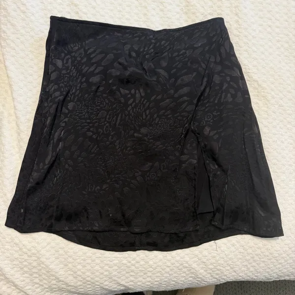 Black Printed Mini Skirt - Image 2