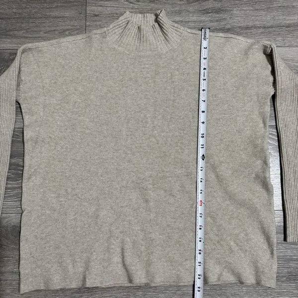Cyrus Mock Neck Pullover Knit Strechy Sweater Dolman Sleeve‎ Women Small Beige - Image 7