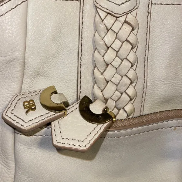 Banana Republic Top Handle Cow Leather Satchel Hobo Purse Tote Boho Chic Handbag - Image 3