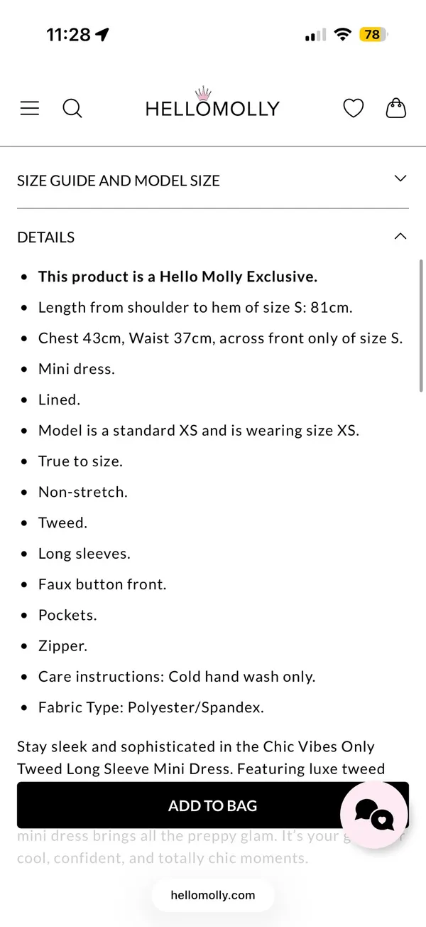 Hello Molly Long Sleeve Mini Dress Blue - Image 9