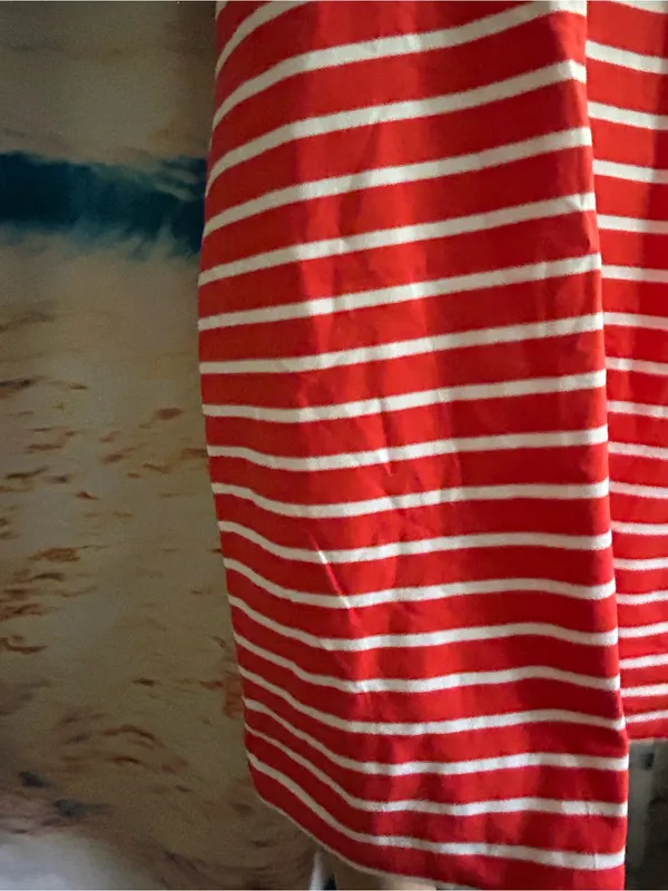 Old Navy Women’s Striped Orange & White Casual Tee Dress LG NWT - Image 6