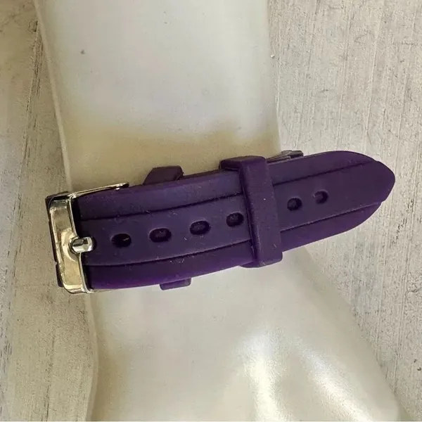 Bréda zebra rhinestone watch with purple band - Image 8