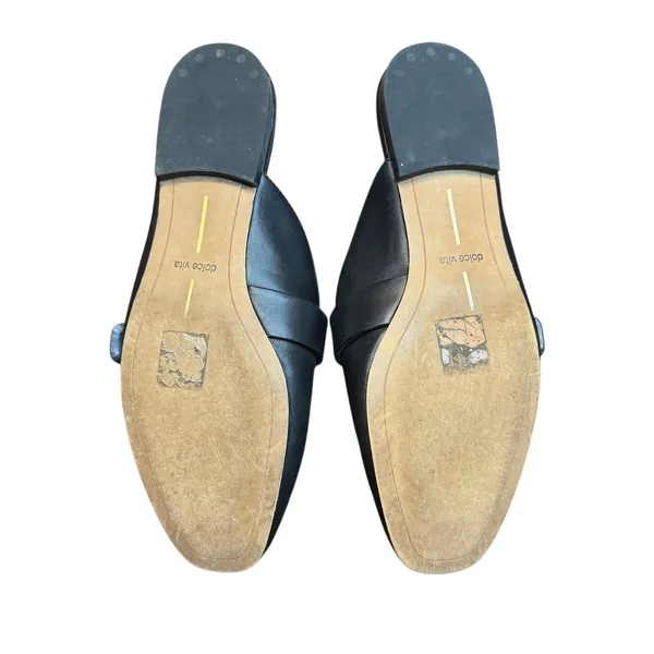 Dolce‎ Vita Shoes Womens Size 8 Black Leather Buckle Loafer Mules Slip On Casual - Image 9