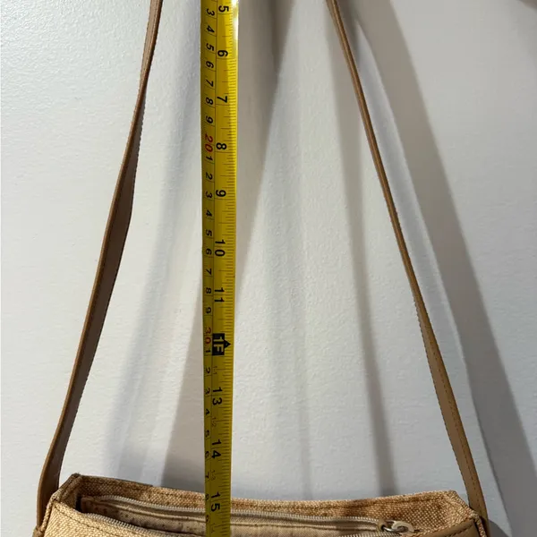 Etienne Aigner Womens Beige Bag Straw Woven‎ City Cottage Core Tan See Photos - Image 5
