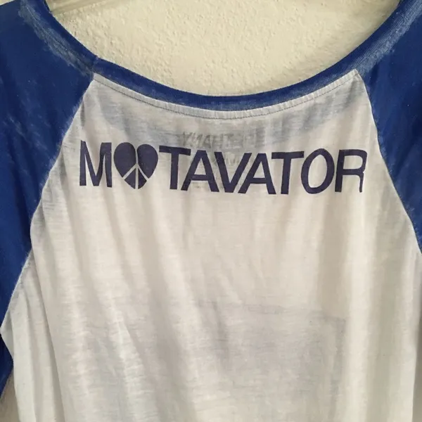 Bethany Mota Y2K burnout raglan baseball Tee L Motavator‎ - Image 6