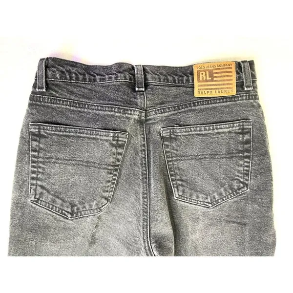 Ralph Lauren Polo Jean Co. 8 x 31 Black Denim Classic Stretch Jeans Size Black - Image 9