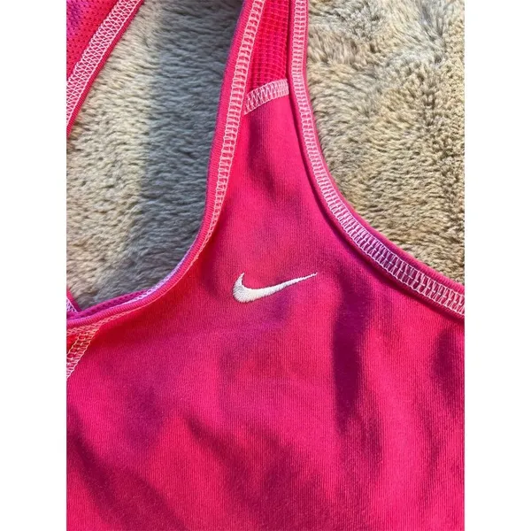 Nike Women's Pink Racerback Tank Top Standard Size M Sleeveless Activewear - Image 4