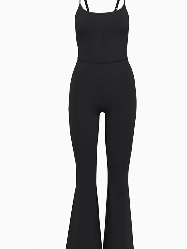 Wilfred Free Freestyle Black Spaghetti-Strap Flared Jumpsuit size 2XS - Image 7