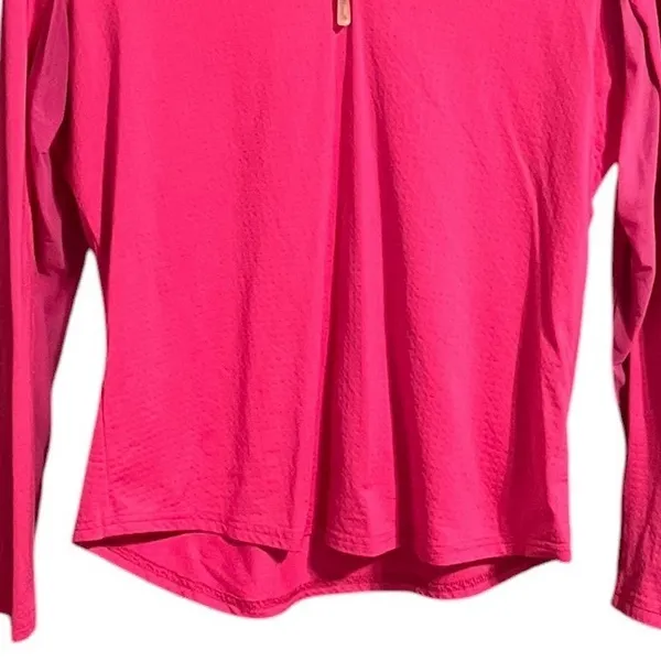 Bette & Court Swing Pink UPF 50 Quarter Zip Golf Top Moisture Wicking Large - Image 4