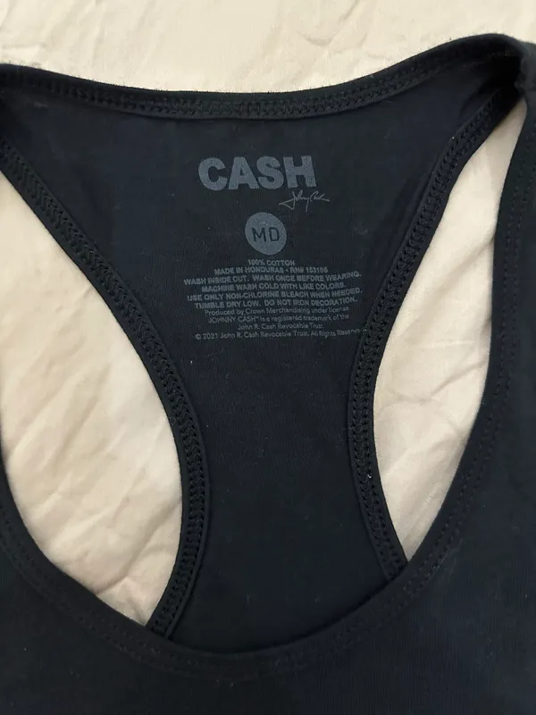 Johnny Cash Graphic Tank Black Size M - Image 2