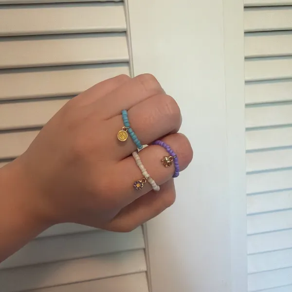 Beaded rings set of 3 Multiple - Image 2