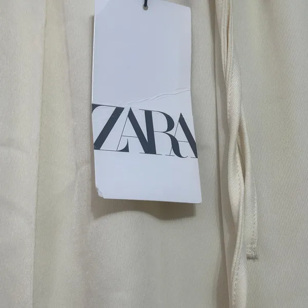 ZARA Cream Pull-On Pants Elastic Waist Women’s Size L New With Tags(A249)&✨ - Image 7