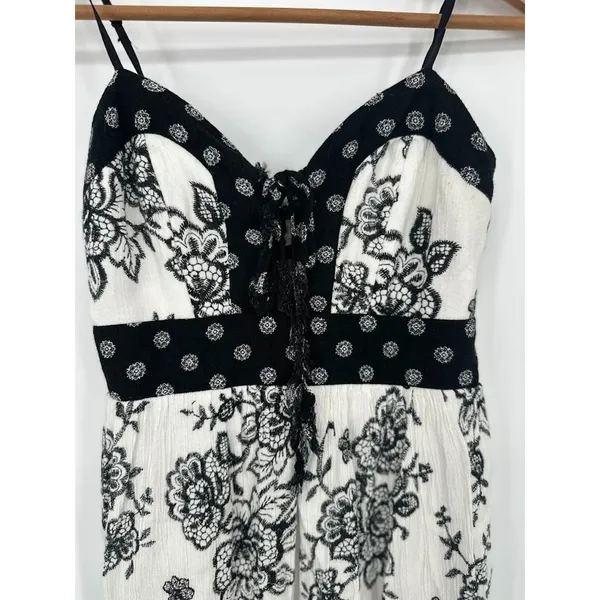 Charlotte Russe Baby Doll Y2K Mini Dress Spaghetti Strap XS Floral Boho Festival - Image 4