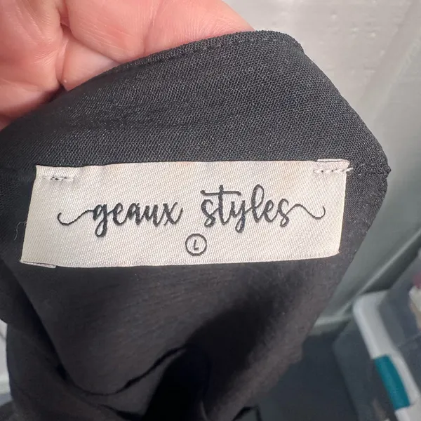 Geaux Styles Black Top Size Size Large EUC - Image 7