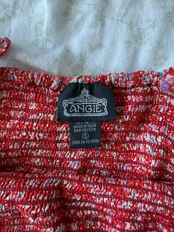 Angie Red Floral Tank Top - Image 3