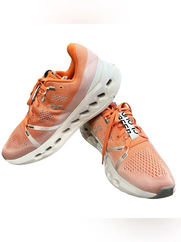 On Cloudsurfer Running Shoes Women’s US 9.5 EU 41 Coral Peach CloudTec Phase EUC - Image 2