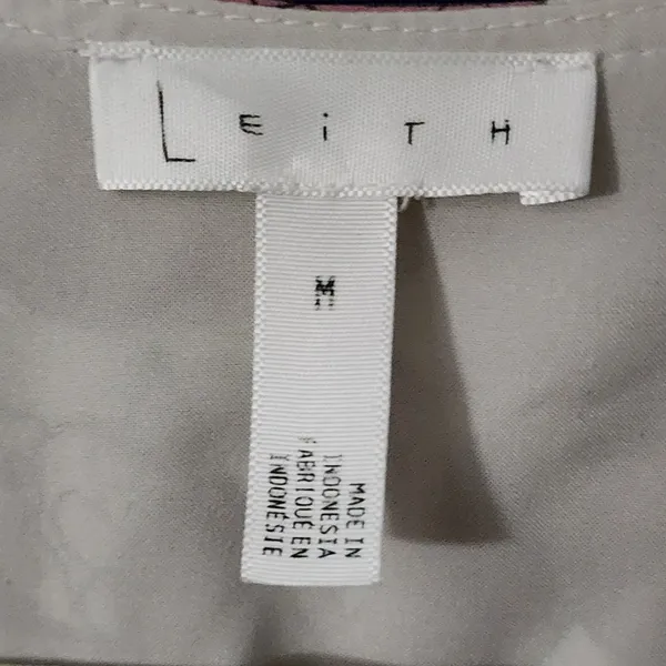 Leith Floral Midi Dress Women's Pink Ivory High Low Flutter Sleeve,‎ Medium - Image 2