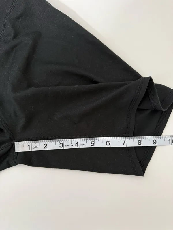 Maurices High Rise Luxe Biker Shorts Solid Black 7” Athleisure - Image 9