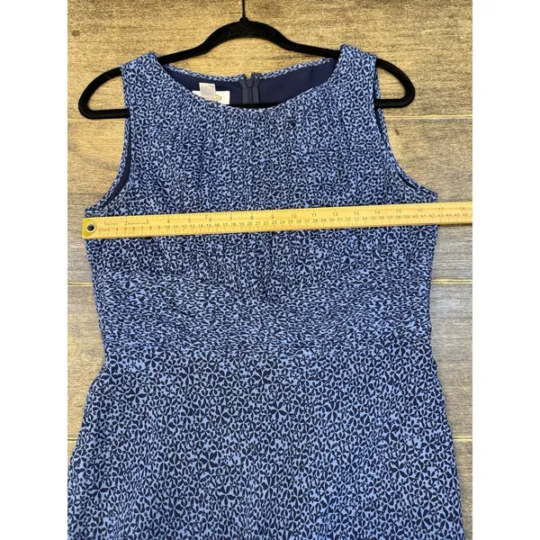Talbots Size 8 100% Silk‎ Blue Sleeveless Floral Maxi Midi Dress - Image 8
