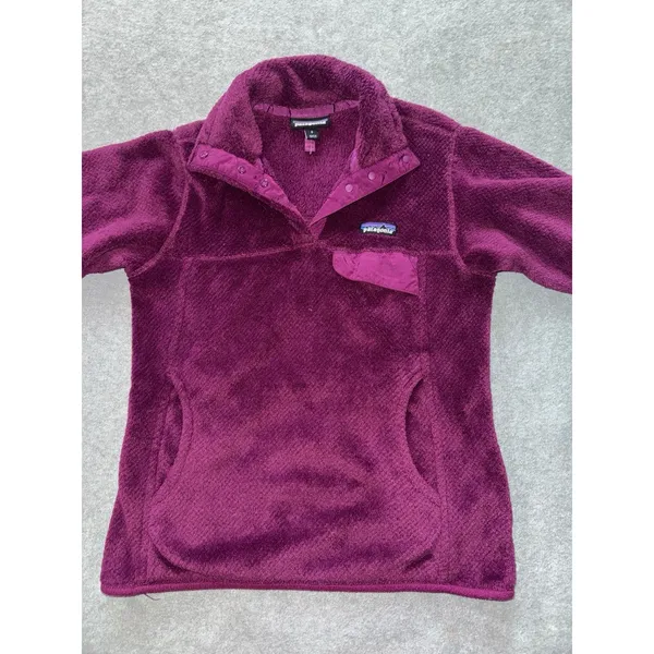 Patagonia‎ Womens Polartec Re-Tool Snap T Purple Fleece Pullover Size Small - Image 2