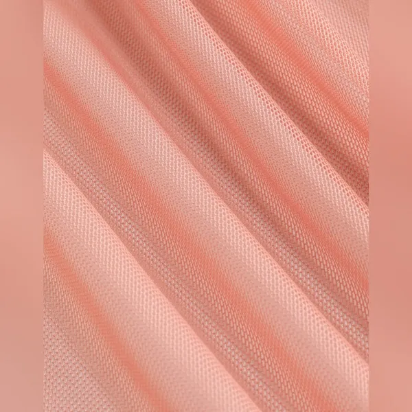 Pink V-neck Ruffle Mesh Cover Up Dress L/Size 8 - Image 4