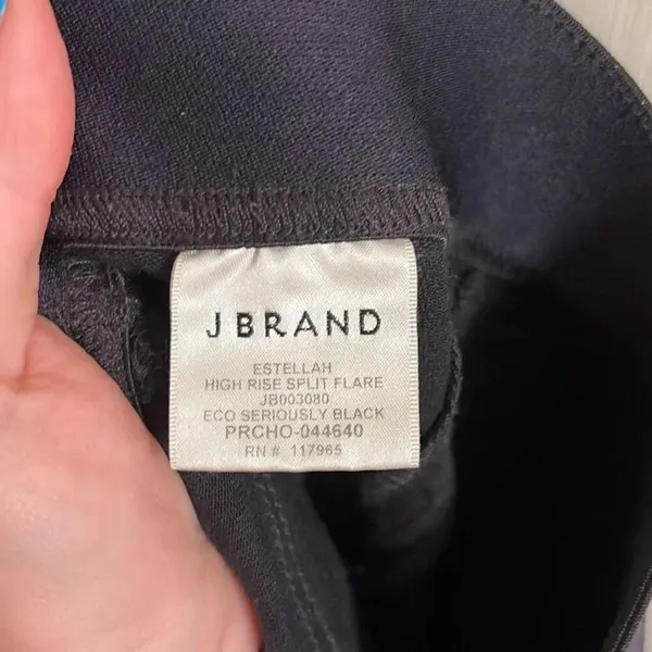 ✨J Brand Estellah High Rise Split Flare Pull Black Sz 27 Pants✨ - Image 9