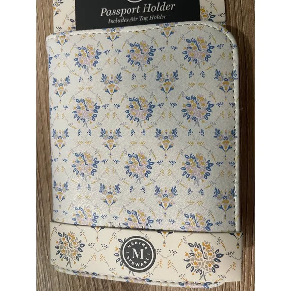 Martha Stewart Floral Passport Holder Elegant Travel Organizer Air Tag Holder - Image 5