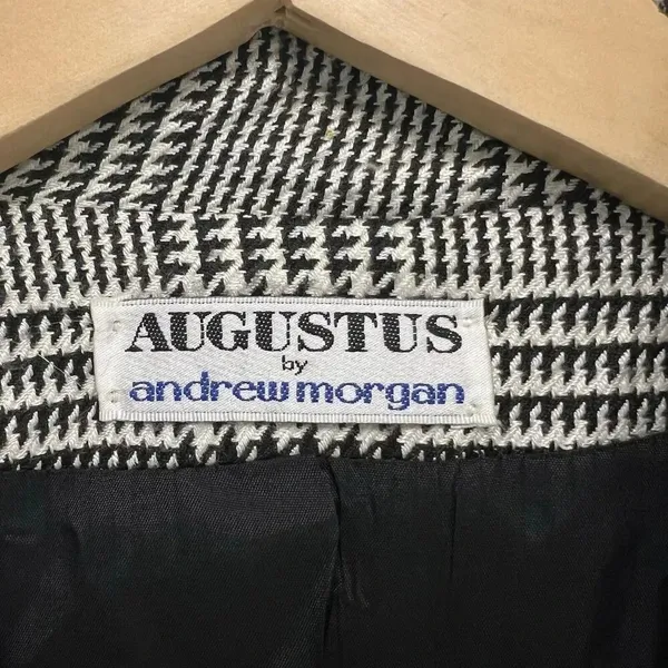 Augustus by Andrew Morgan houndstooth Blazer Jacket 90's Vintage Academia Size 6 - Image 6