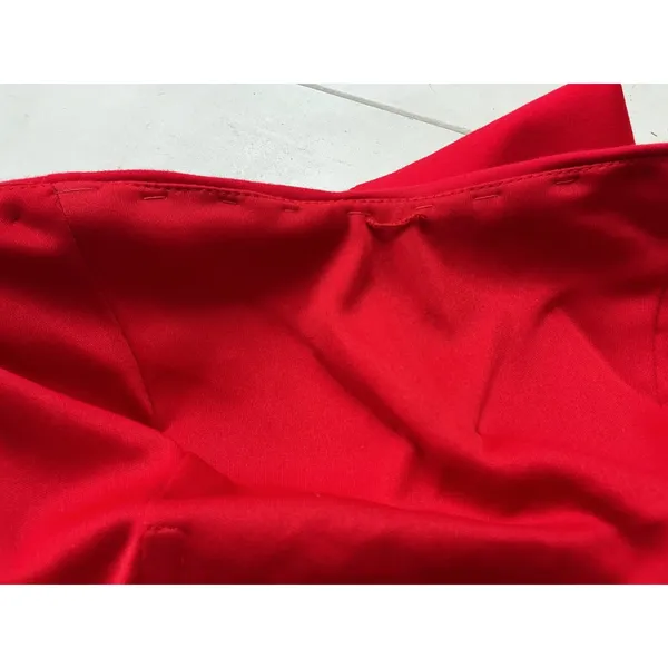 Sherri‎ Hill Red Strapless High Slit Rhinestone Mesh Formal Gown Dress Size 6 - Image 10