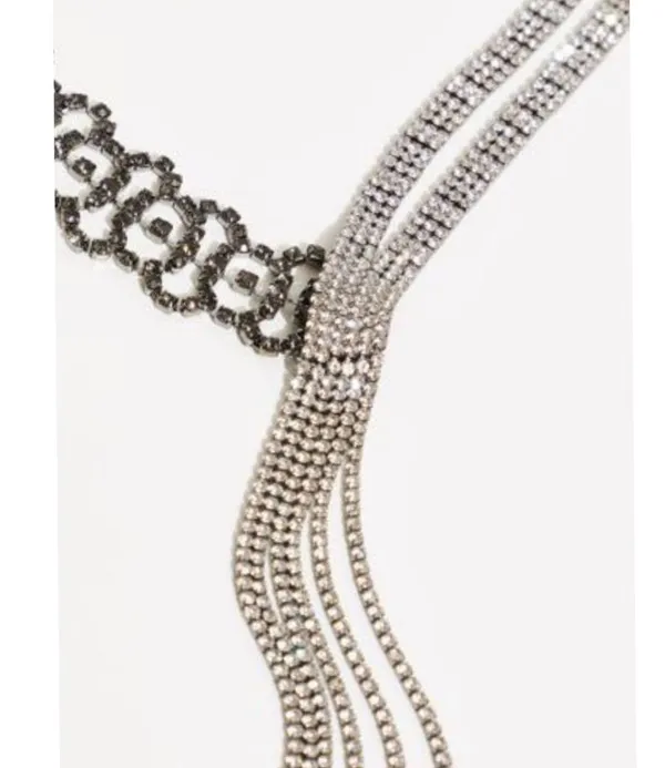 💯%Free peoplRhinestone Edge Of Romance Nec - Image 3
