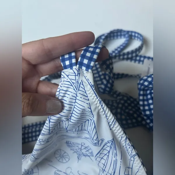 Vineyard Vines Gingham bikini top size S - Image 6