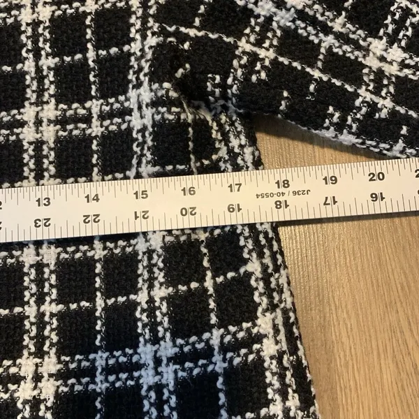 Carolina Belle houndstooth fully lined Long blazer Zipper size XS preppy college - Image 5