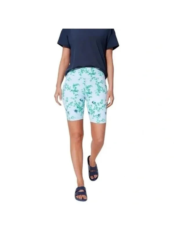 NWT Tuckernuck Light Blue Trellis Compression Biker Shorts 7.5” Women’s Small - Image 15