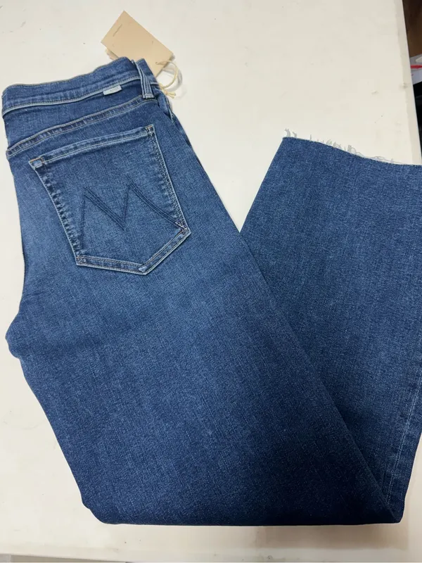 Mother The Newbie Ankle Fray Jeans Prized Possession Sz 28 New Mid Rise Straight - Image 4