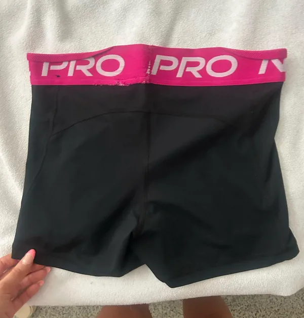 Black Nike Pros With Pink Band - Image 2