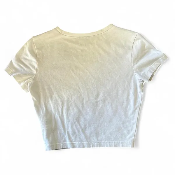 wild fable white cropped short sleeve shirt - Image 2